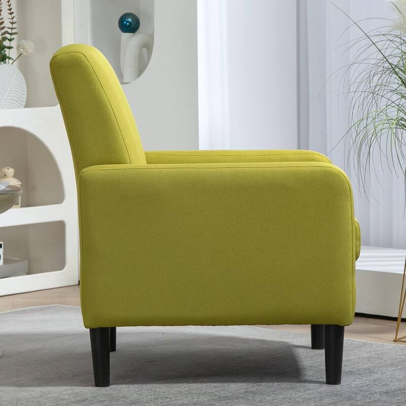 Minimalist Elegant Style Armchair with Solid Wood Frame Construction and New Soft Sponge