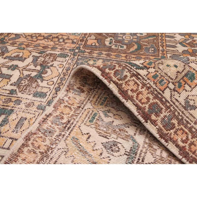ECARPETGALLERY Hand-knotted Antalya Vintage Brown Wool Rug - 6'11 x 9'6