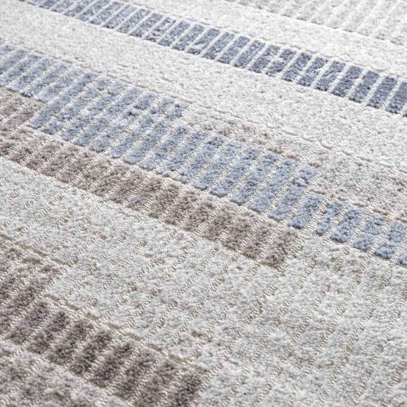 Hauteloom Calum Living Room, Bedroom Area Rug - Farmhouse - High Pile - Pink,Gray - 7'9" x 9'6"