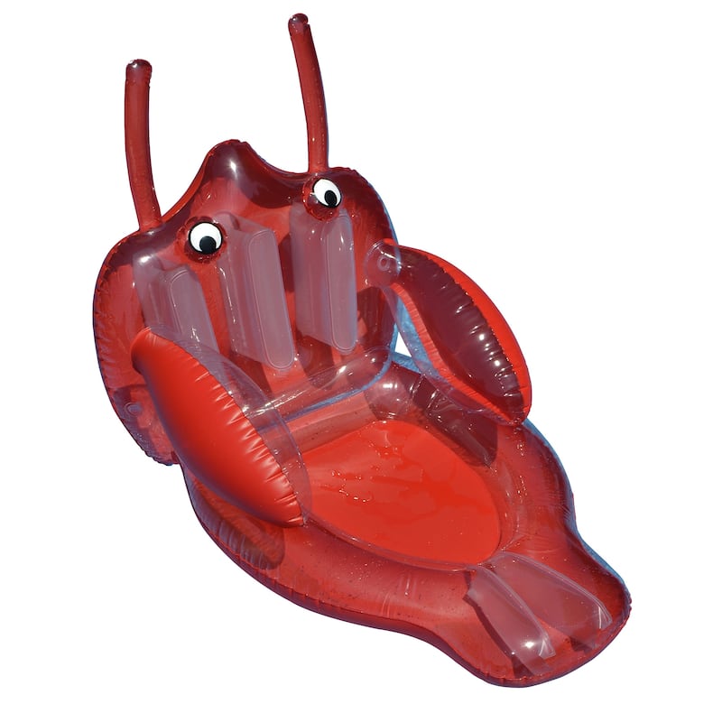 58" Inflatable Red Lobster Swimming Pool Floating Lounge Raft