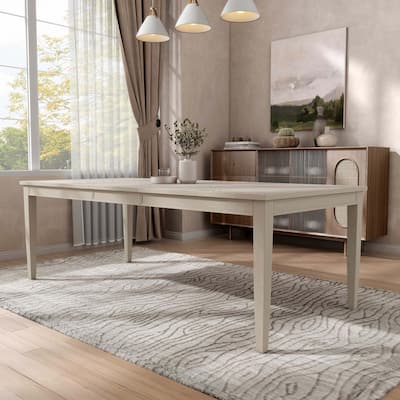 Furniture of America Drayden Light Oak Wood Extendable 90-inch Dining Table