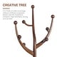 preview thumbnail 81 of 140, Tree-branch Rubberwood Freestanding Coat Rack with Hooks