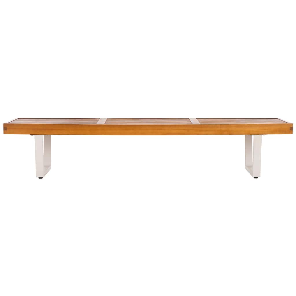 SAFAVIEH Outdoor Patio Furniture Heather 72" Bench - 72"W x 19"D x 14"H
