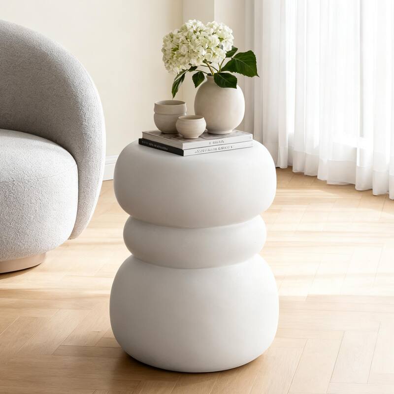 Indoor/Outdoor Light Weight Concrete Side Table
