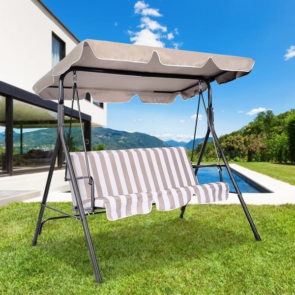 Costway Swing Top Cover Canopy Replacement Porch Patio Outdoor Bed
