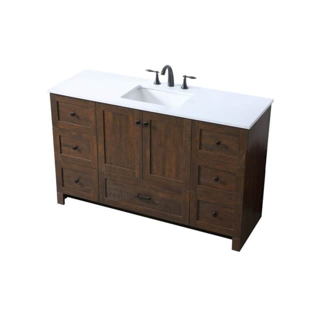 Elegant Lighting VF2854 Soma 54" Free Standing Single Basin Vanity Set