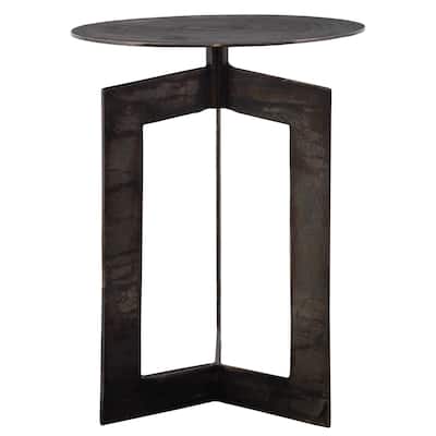 Uttermost Deltoid Gunmetal Accent Table - 17.5"W x 24"H x 17.5"D