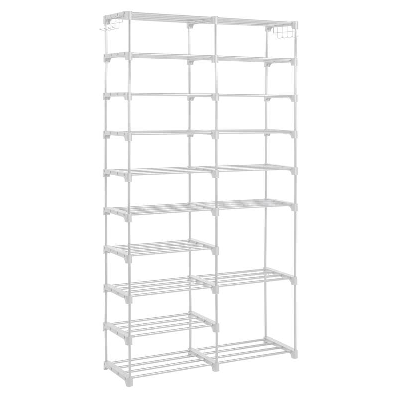 Minimalist Shoe Rack with Iron Frame Durable Non-Woven Storage Organizer for Shoes & Boots