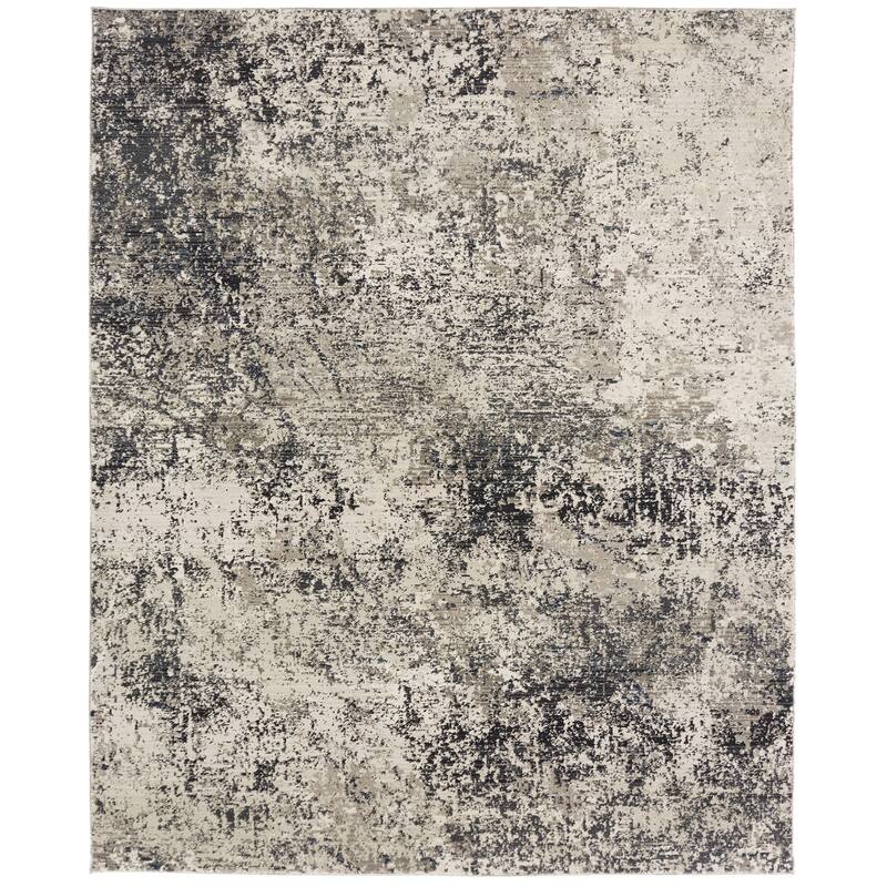 Porch & Den Holladay Sand / Steel Abstract Area Rug
