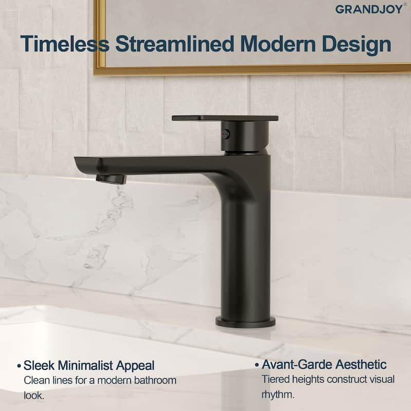 GRANDJOY Modern Single Handle Bathroom Faucet