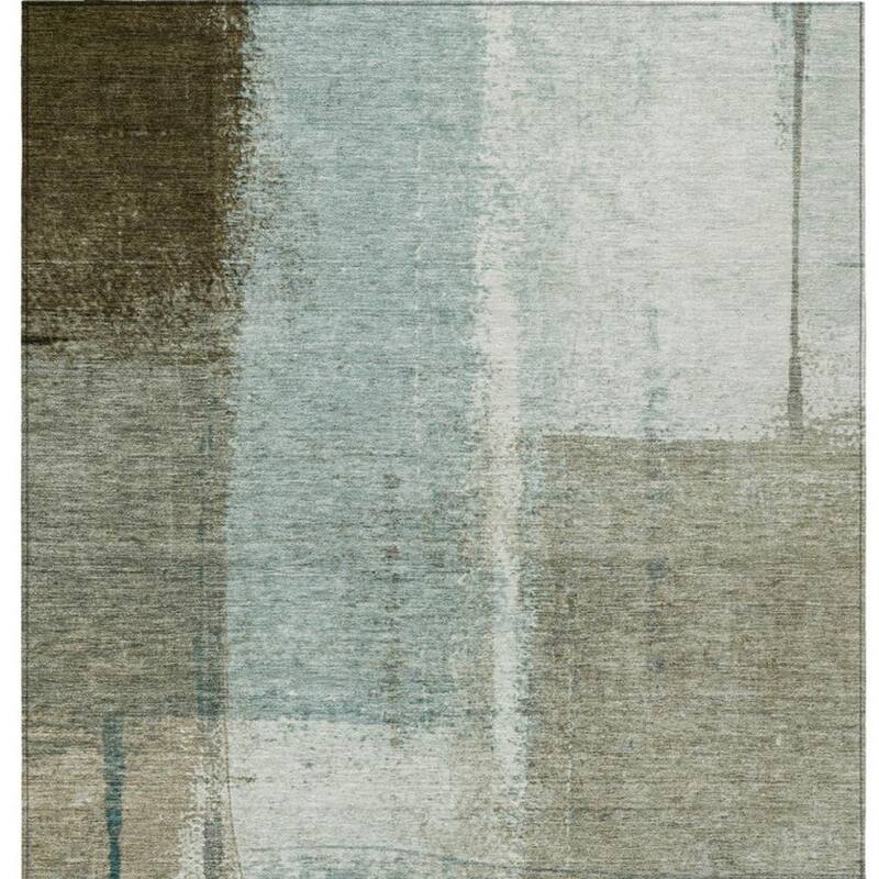 HomeRoots Abstract Transitional Rectangle Outdoor Rug