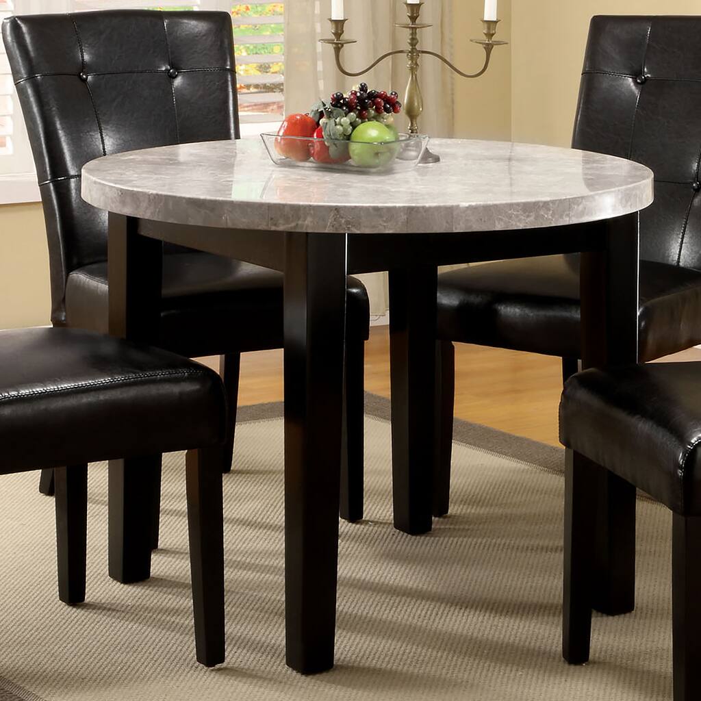 Furniture of America Lerc Contemporary Ivory 40-inch Round Dining Table