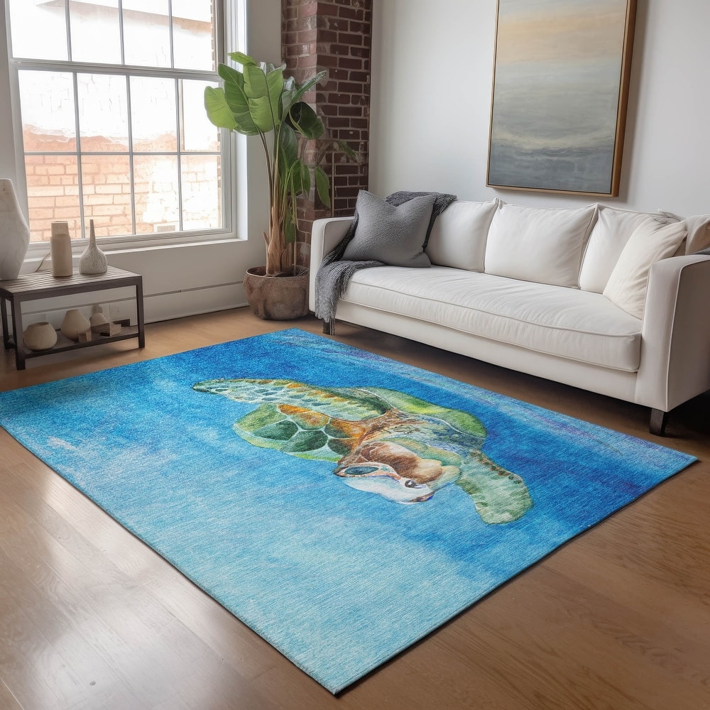Premium Washable Super Soft Turtle Life Mayfield Rug