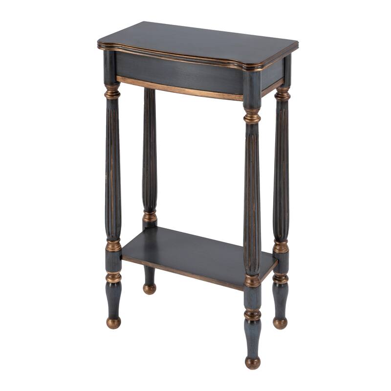 Whitney 17.5 in. W Rectangular Wood Console Table with Lower Open Shelf