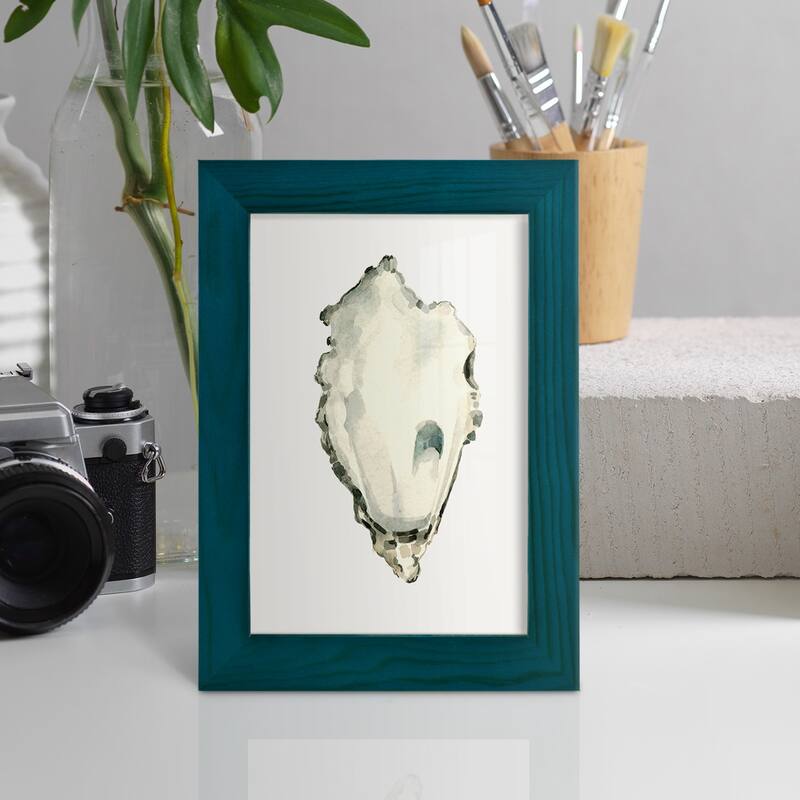 Neutral Oyster Study IV -Framed Print w/glass-Cherry Red
