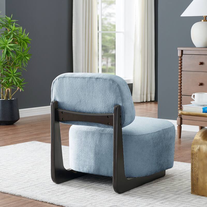 Modern Accent Chair with Solid Wood Frame, 26.5"W x 29"D x 30.25"H