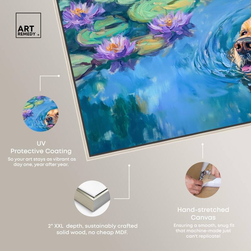 Watery Wag II Canvas by Art Remedy