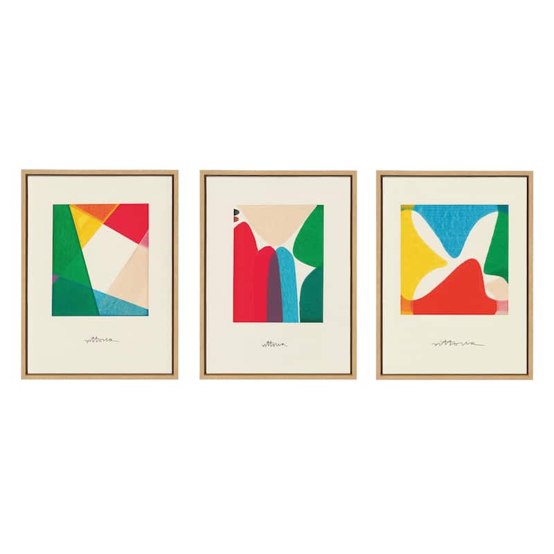 Kate and Laurel Sylvie Colorful Frame Canvas Art Set by Amber Vittoria