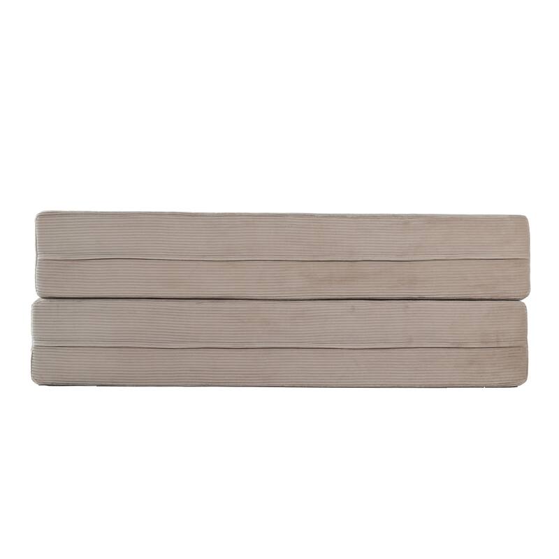 2-in-1 Foldable Sofa Bed, Convertible Sleeper Sofa Couch, Upholstered Cloud Couch Loveseat Recliner Sofa with 2 Pillows