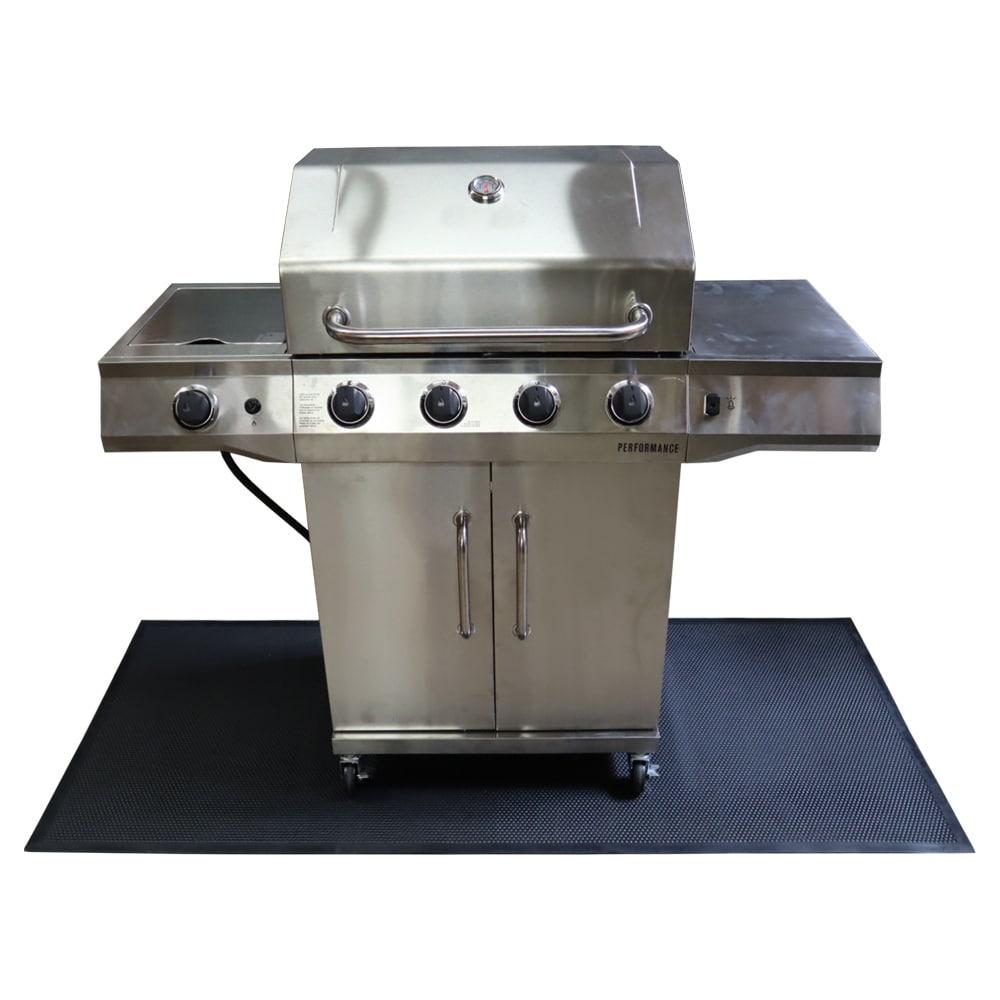 Rubber-Cal Rubber "BBQ Under Grill Mat" - 5mm x 72" x 32" - 32in x 72in