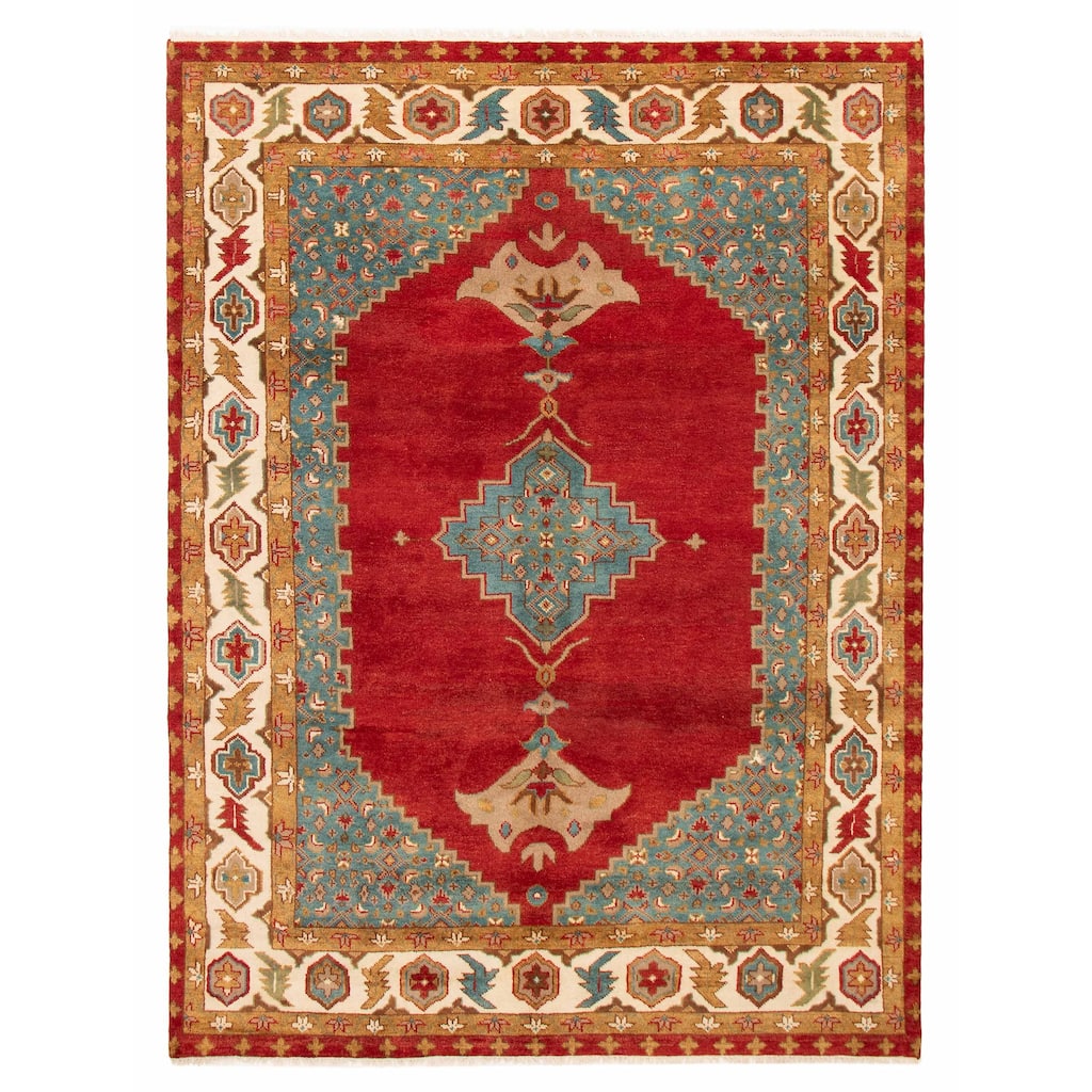 ECARPETGALLERY Hand-knotted Serapi Heritage Red Wool Rug - 7'11 x 10'8