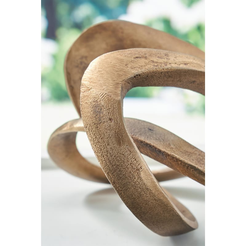 Signature Design by Ashley Dunnruck Antique Brass Finish Sculpture - 12" W x 8.25" D x 8" H