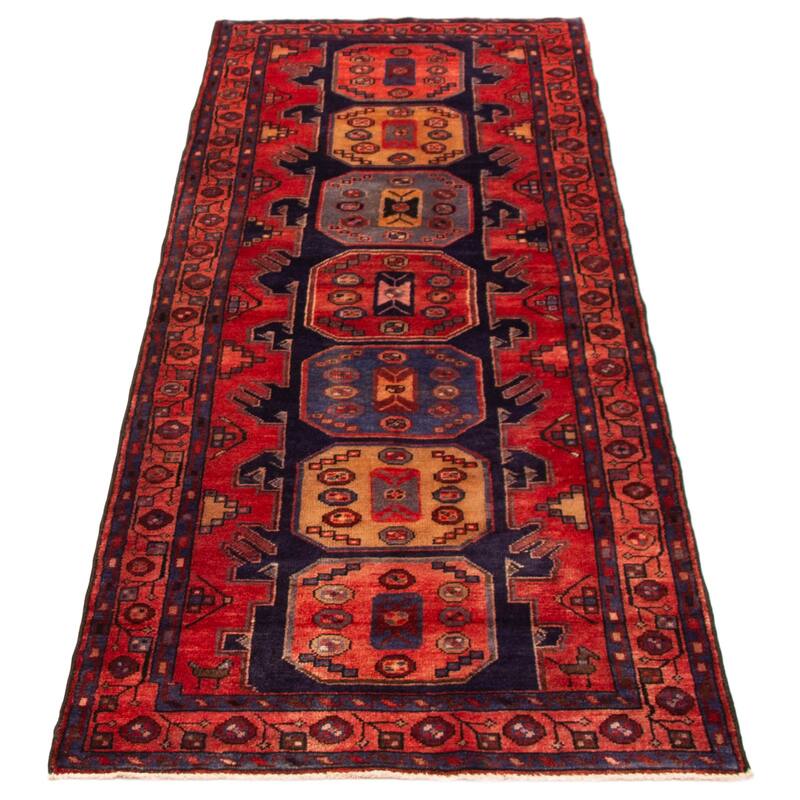 ECARPETGALLERY Hand-knotted Anadol Red Wool Rug - 3'5 x 9'1