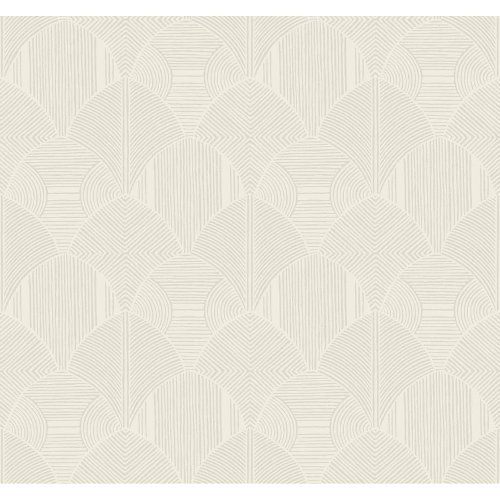A-Street Prints Meyberg Ivory Geometric Wallpaper