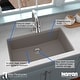 preview thumbnail 30 of 47, Karran Undermount 32.5 in. Large Single Bowl Quartz Workstation Kitchen Sink
