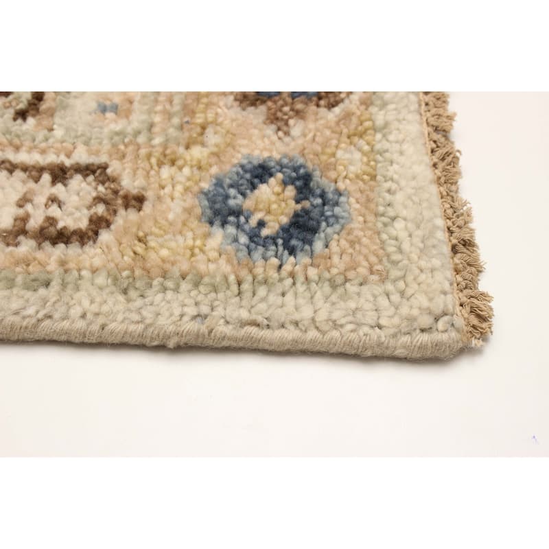 ECARPETGALLERY Hand-knotted Jules Serapi Light Grey Wool Rug - 2'6 x 8'0