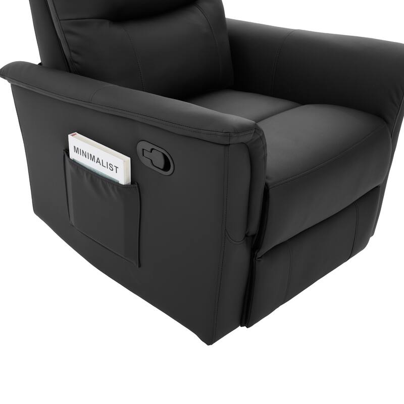 Manual Recliner Chair Rocking and Swivel Recliner Massage Recliner with 8-Point Massage Function and Adjustable Backrest