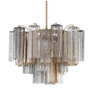 Crystorama Lighting Group ADD-306-AU Addis 6 Light 20" Wide Waterfall