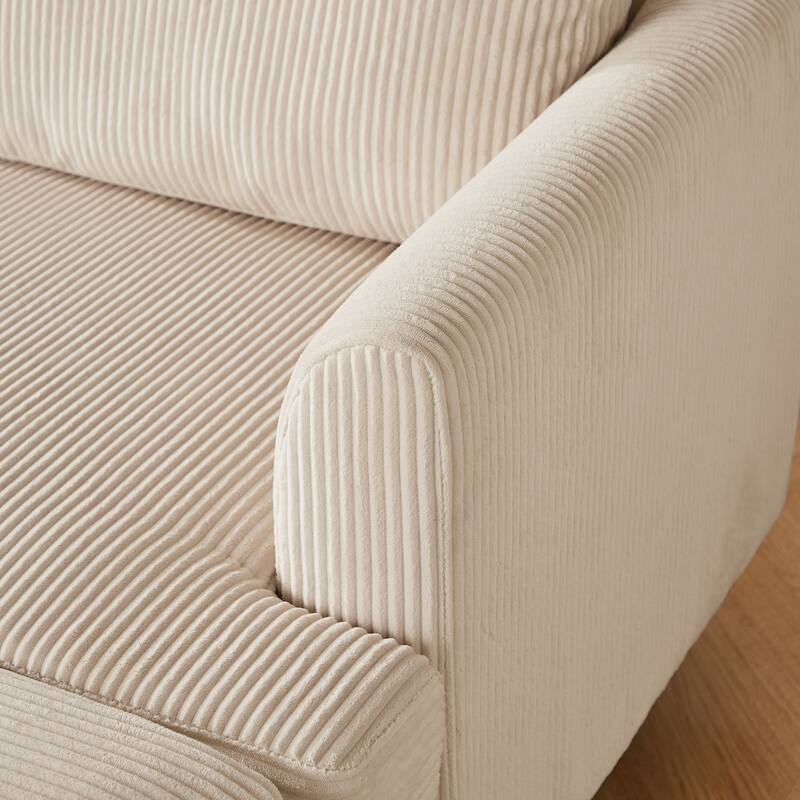 Corduroy Upholstered Sectional Couch Modular Sleeper Sofa Bed with Ottoman Chaise Lounge, Free Defined Sofa Size and Shape