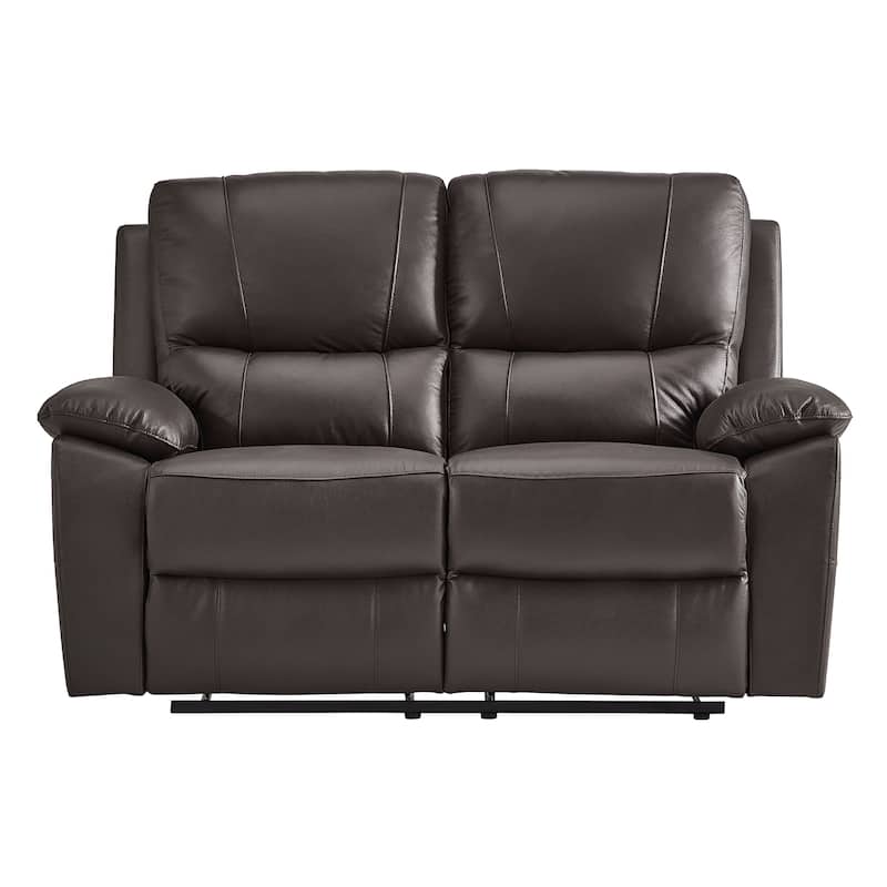 Harrington Faux Leather Manual Double Reclining Loveseat