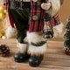 preview thumbnail 51 of 92, Glitzhome 18"H Faux Fur Christmas Santa Figurines with Porcelain Face