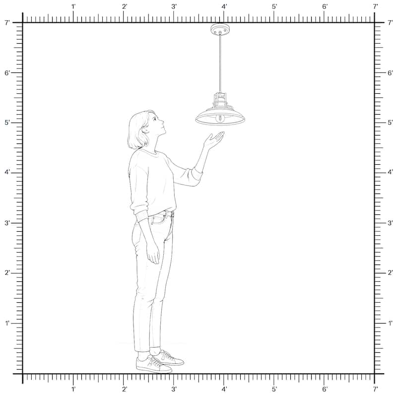 Farmhouse Vintage Barn Pendant Light Oil with Rubbed Bronze Finish