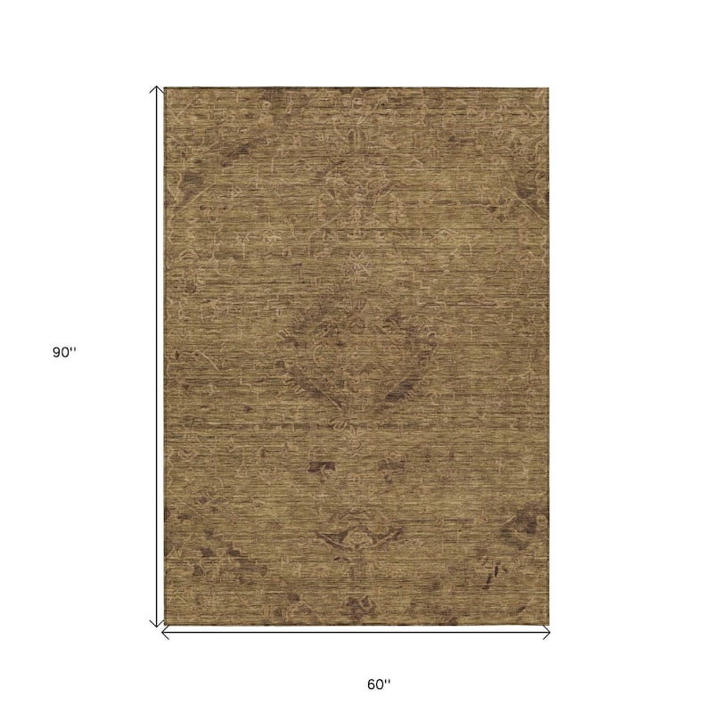 HomeRoots Floral Traditional Rectangle Outdoor Rug