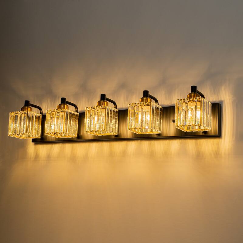 Modern 3/4/5-lights Crystal Bathroom Light Fixtures