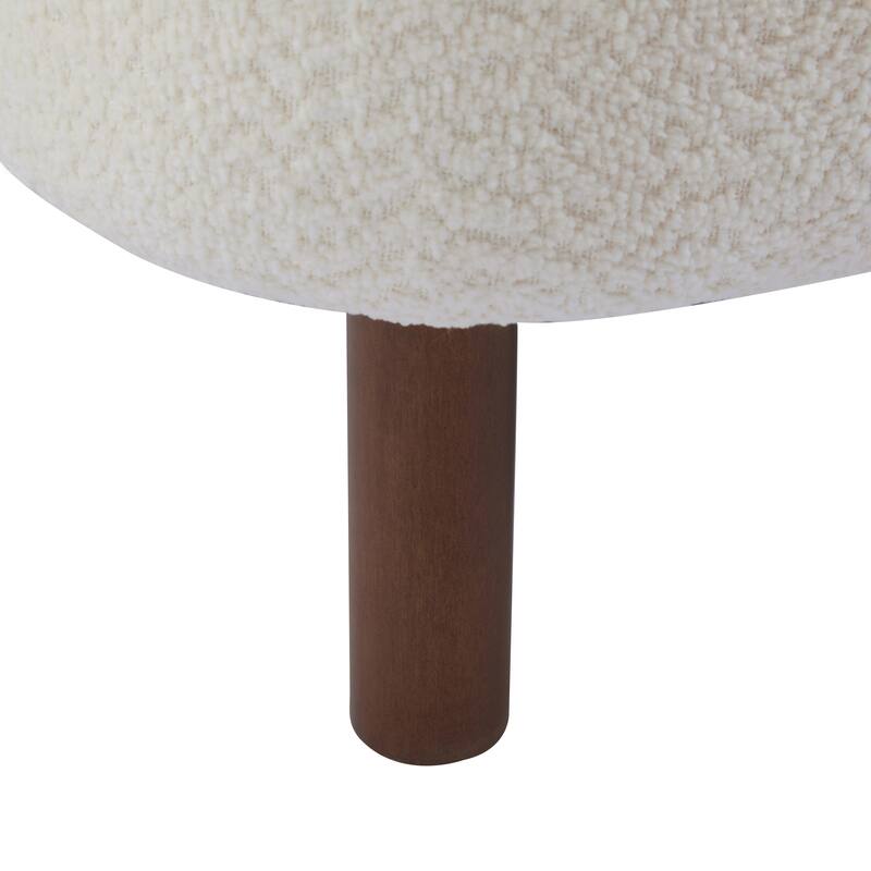 Roomfitters Bella Upholstered Armless Accent Chair, Modern Curved Back