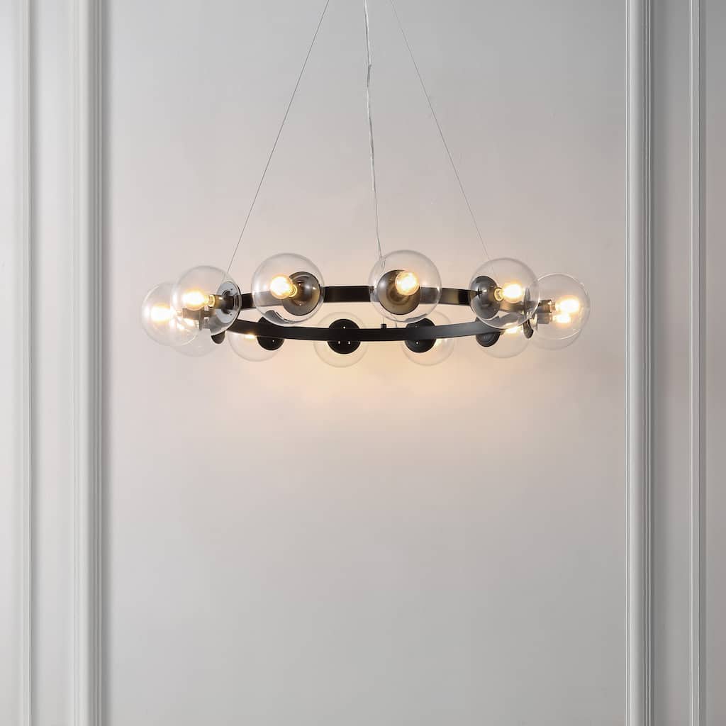 SAFAVIEH Lighting Lizet 12 Light 38" Chandelier - 38" x 38" x 7-66"- withD/H