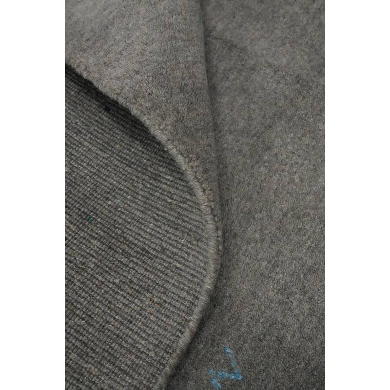 Hand Knotted Oriental 100% Wool Carpet Tribal Animal Pictorial Greys & Charcoal Gabbeh Area Rug - 12' 6'' X 9' 3''