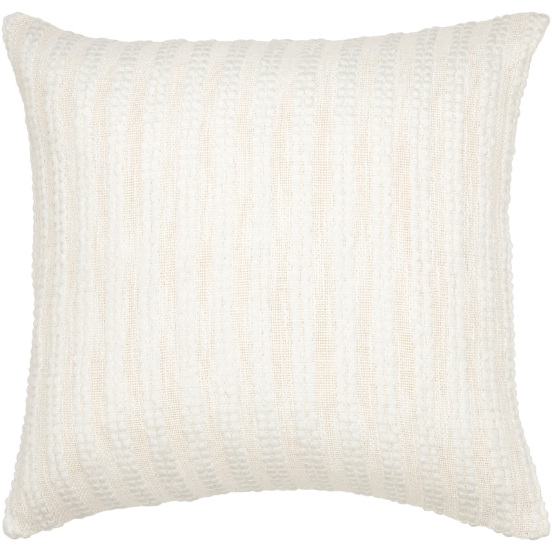 Montoya Embroidered Stripe Coastal Throw Pillow