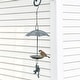Hanging Bird Feeder, Waterproof Roof Wild Bird Feeding Station - Bed ...