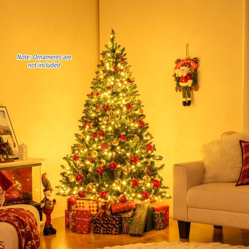 Costway 5/6/7 FT Artificial Christmas Tree with 510/814/990 Branch - See Details - Green