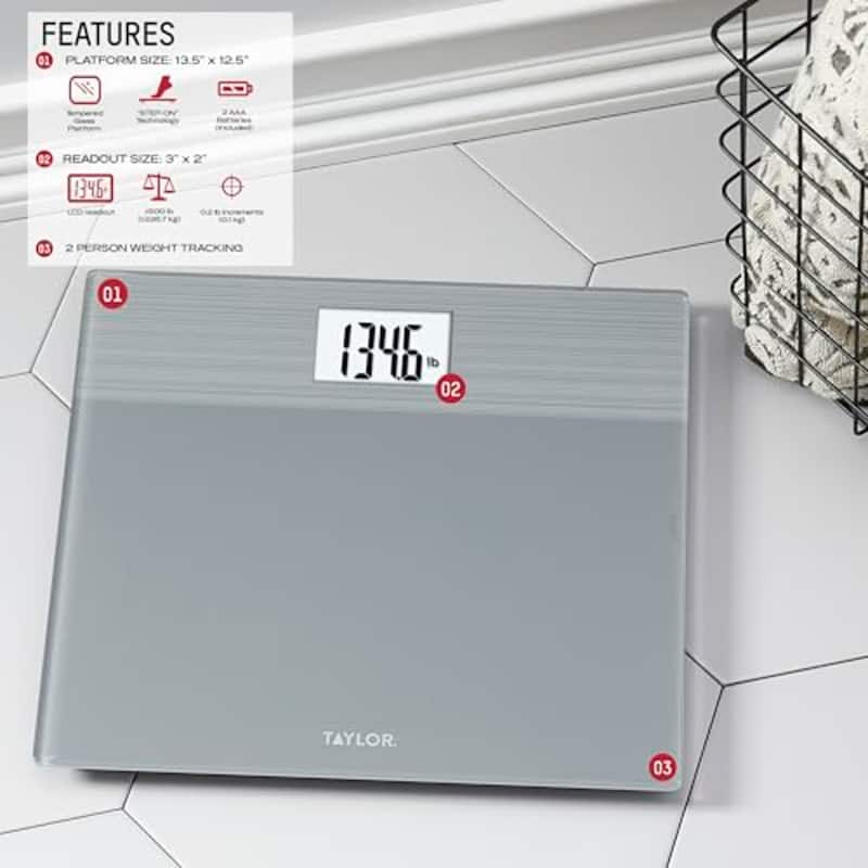 Taylor Digital Wide Platform Bathroom Scale