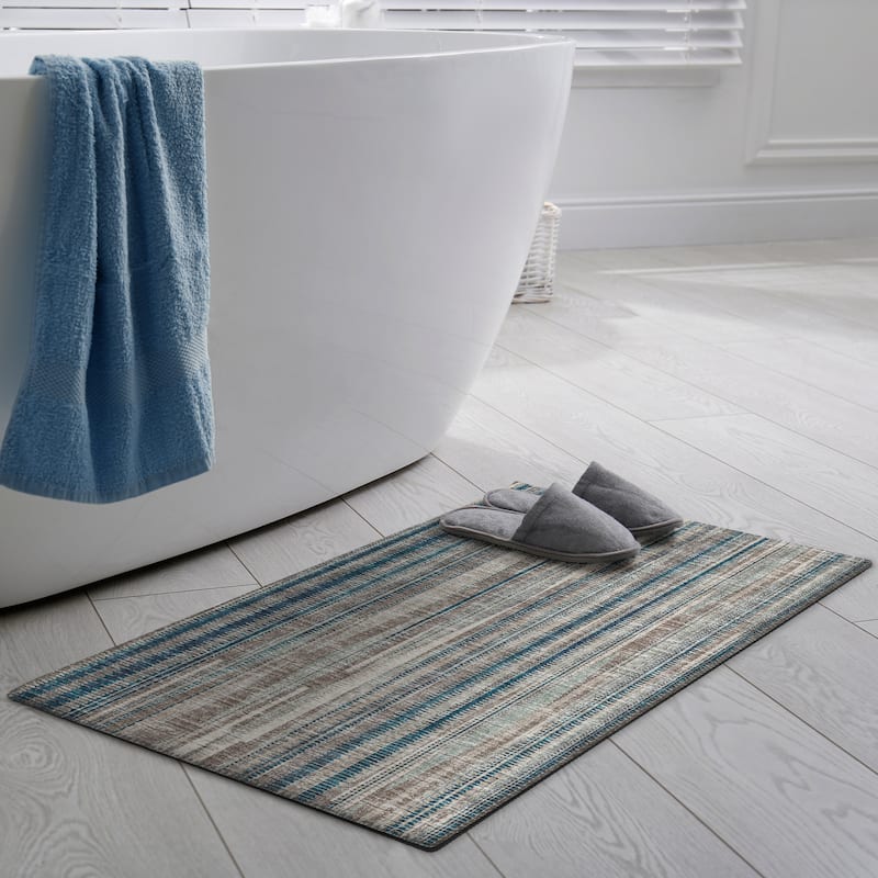 Indoor/Outdoor Waverly Modern Stripes Washable Rug