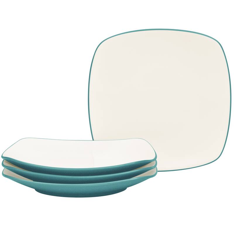 Noritake Colorwave Set Of 4 Square Dinner Plates, 10-3/4" - Turquoise