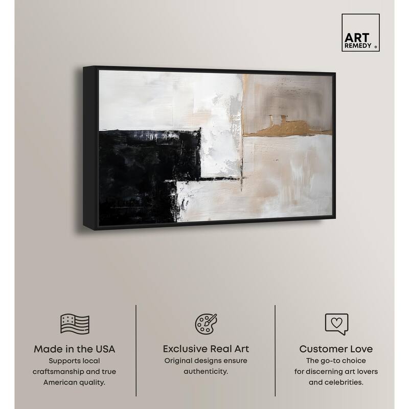 Black Dust and White Ash II Canvas by Art Remedy