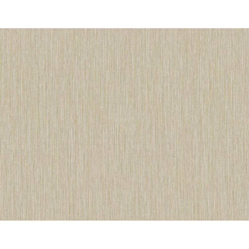 Seabrook Designs Vertical Stria Embossed Vinyl Unpasted Wallpaper - 27 in. W x 27 ft. L - Sandstone & Metallic Gold