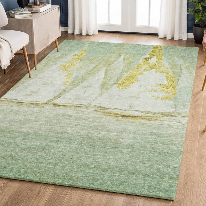 Premium Washable Super Soft Modern Sailboat Mayfield Rug